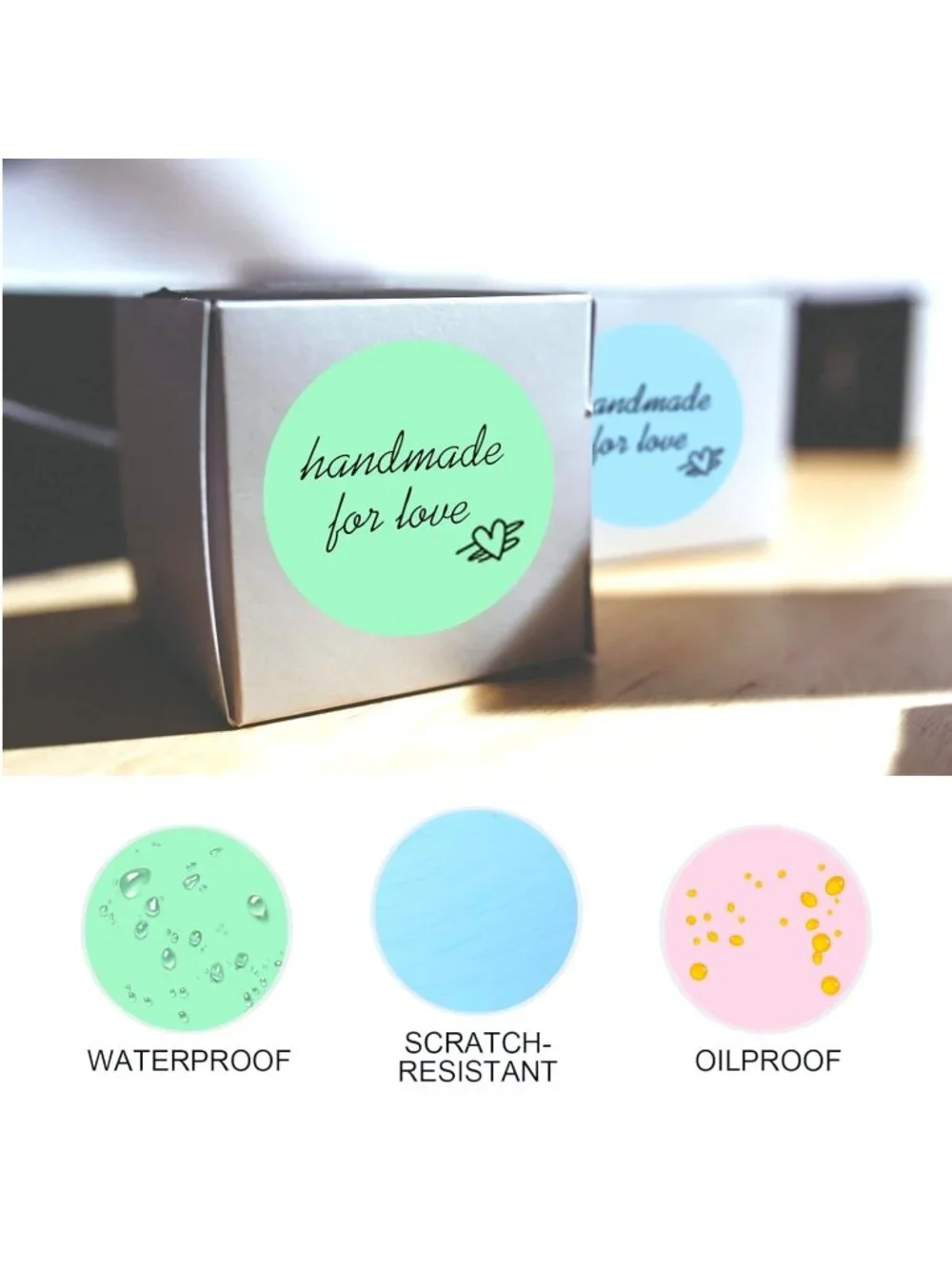 100 Happy Holidays Stickers 2 Inch Round Small Business Packaging Labels